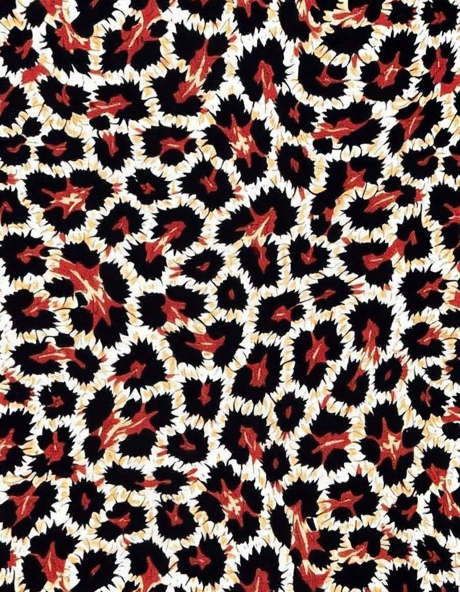 impression digital sur le tissu jersey milano polyamide léopard