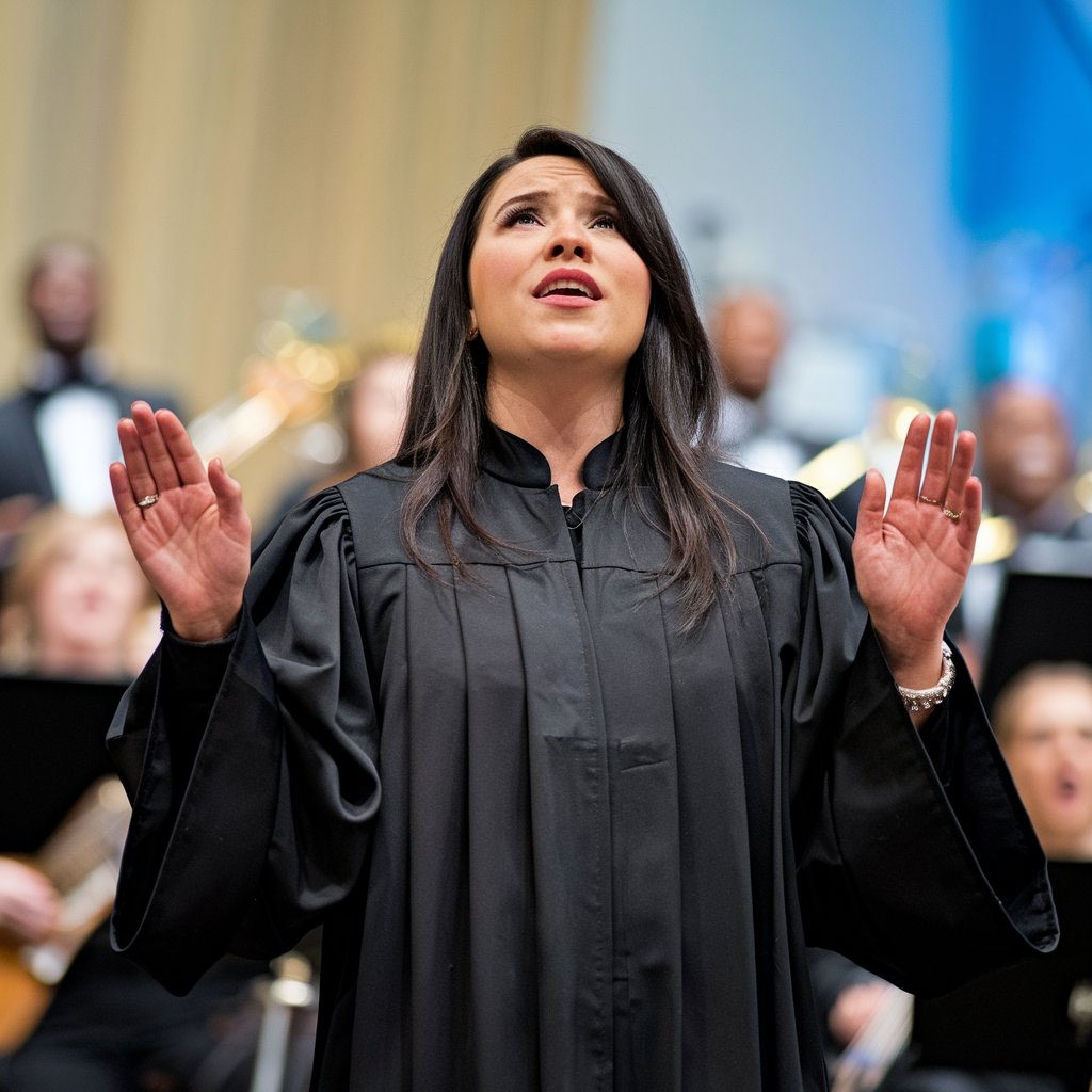 tissu pour robe de gospel en burlington brilliant noir