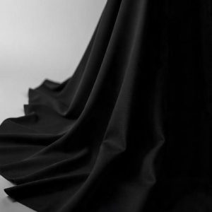 Grossiete tissu crêpe georgette de soie noir