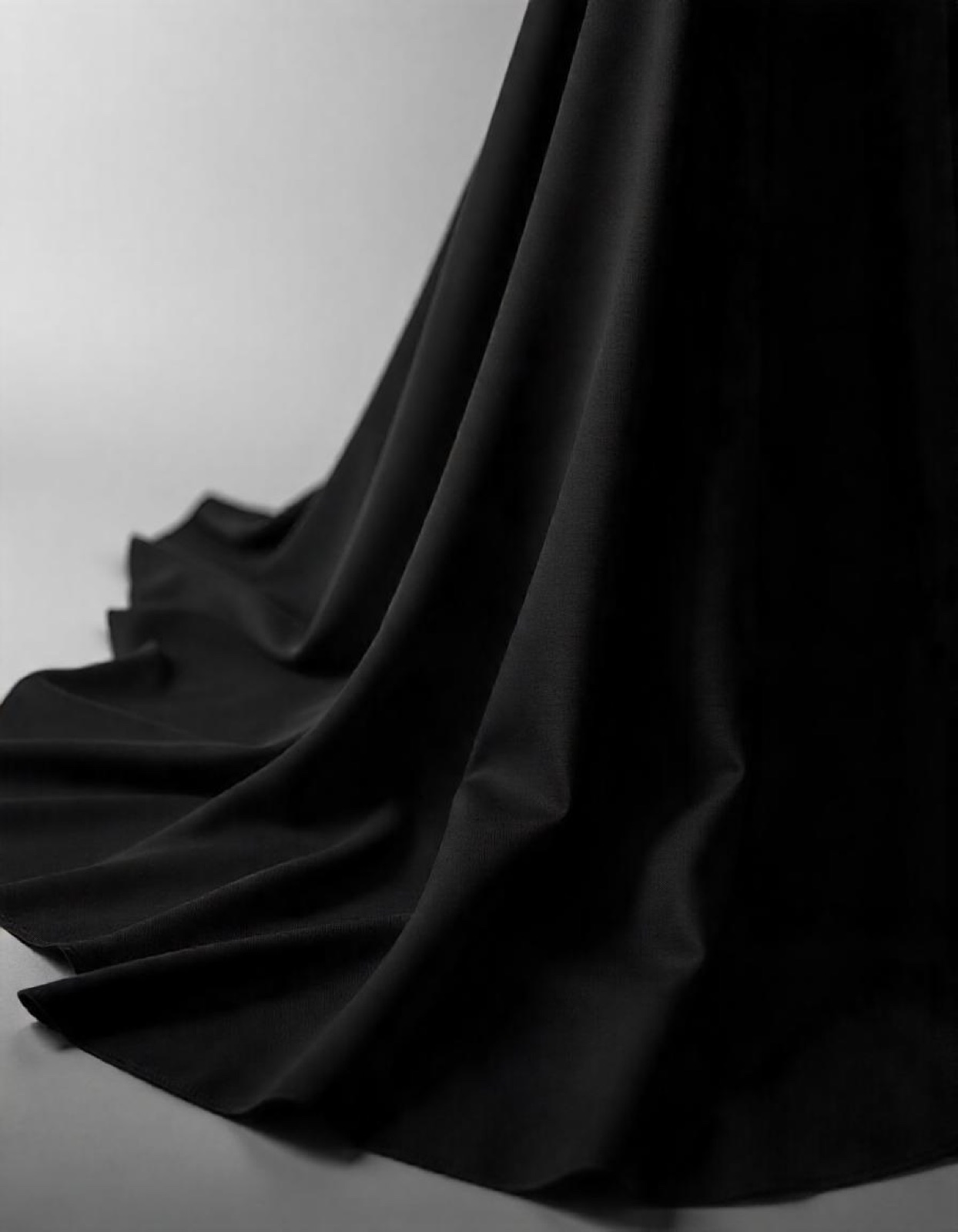 Grossiete tissu crêpe georgette de soie noir