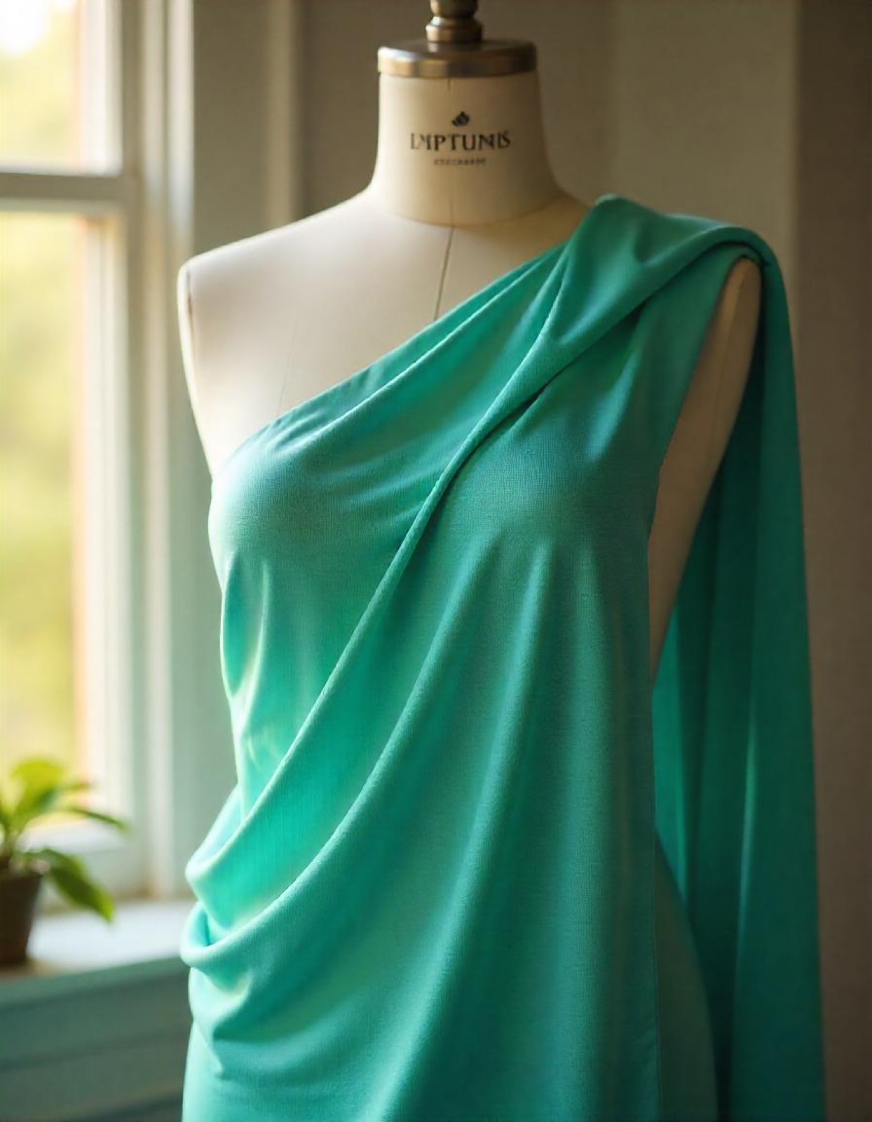 grossiste Tissu étoffe 100 % lin aqua