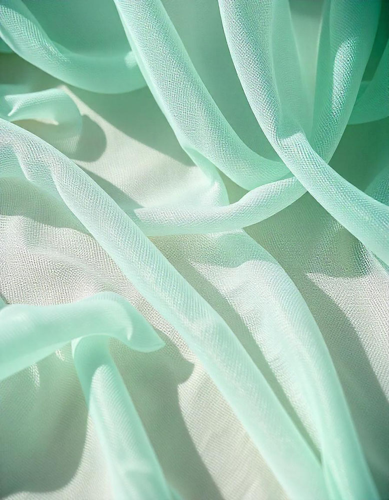 Tissu Habillement Voile Viscose uni aqua