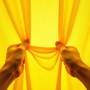 tissu banlon jaune