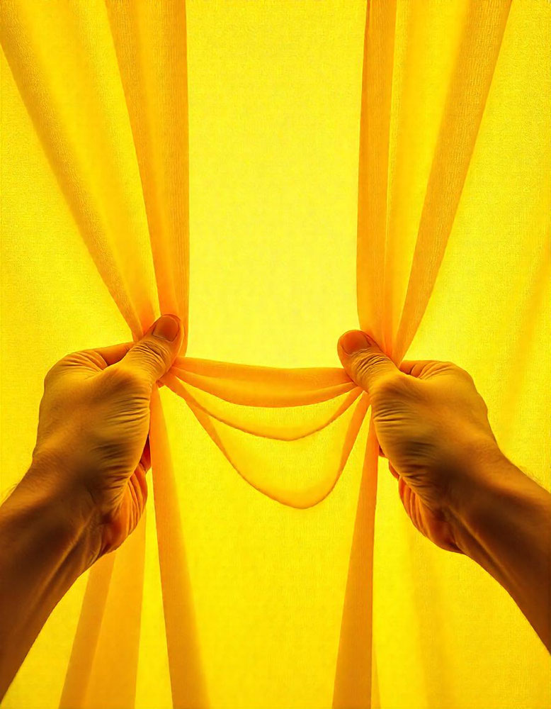 tissu banlon jaune