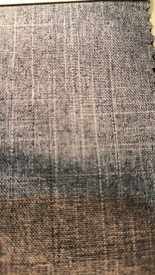 tissu burlington bleu jeans polyester lourd