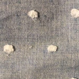 tissu voile de coton plumetis bleu ciel