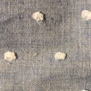 tissu voile de coton plumetis bleu indigo