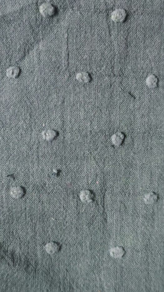 tissu voile de coton plumetis bleu marine