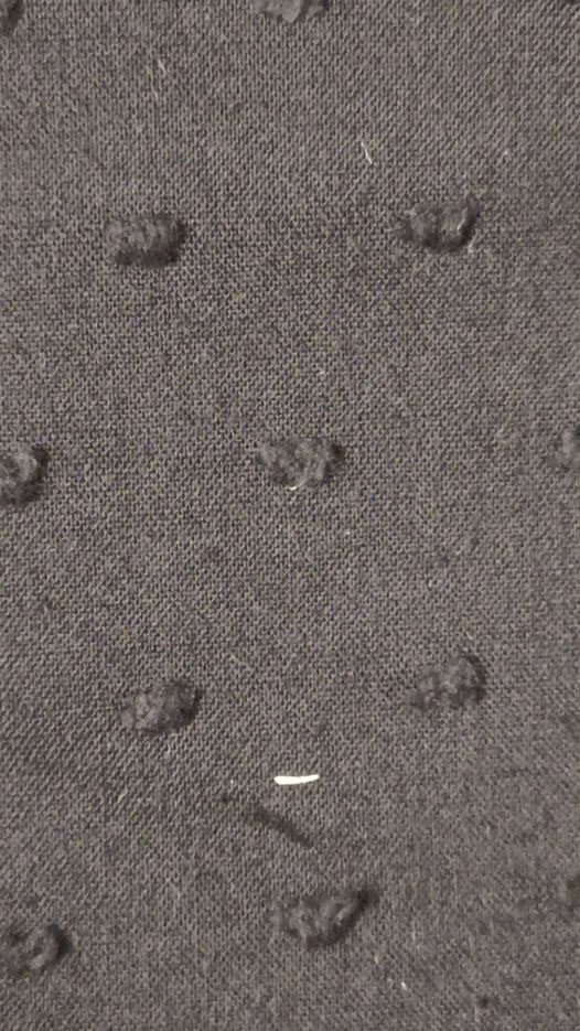 tissu voile de coton plumetis noir