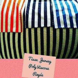 Jersey Poly-Viscose Rayé : La Maille Marinière par Excellence