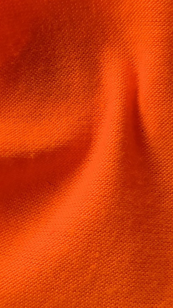 Tissu jersey polyester spun orange