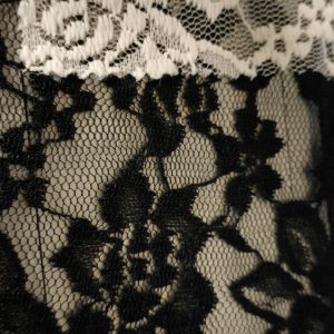 tissu dentelle macramé blanc