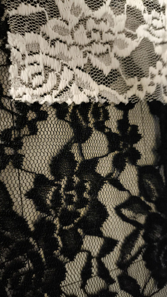tissu dentelle macramé blanc