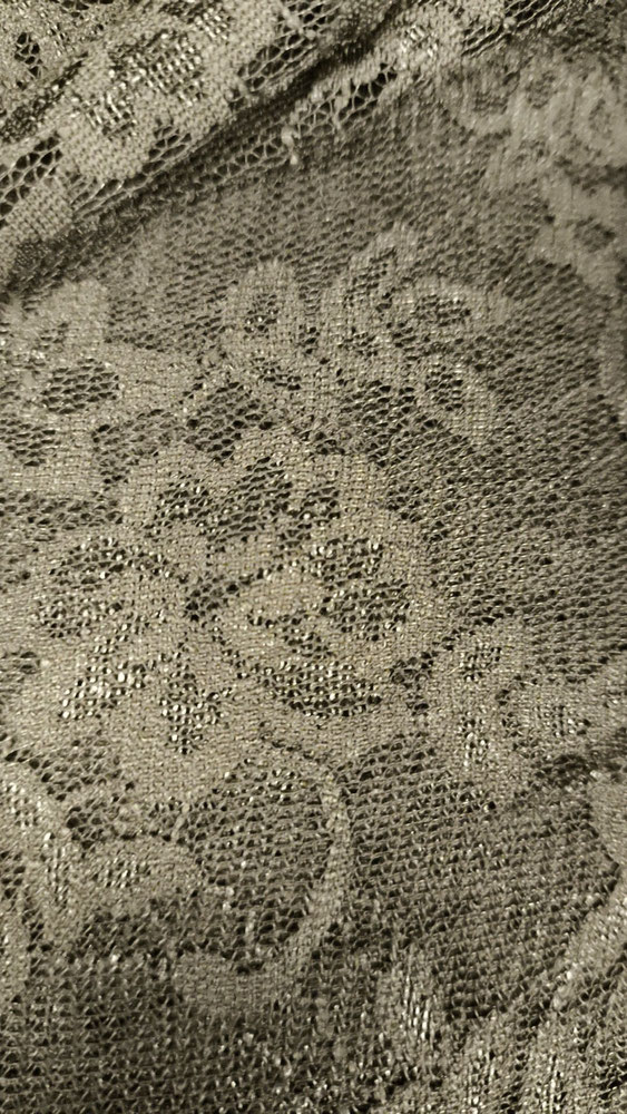 tissu dentelle lorette polyamide kaki