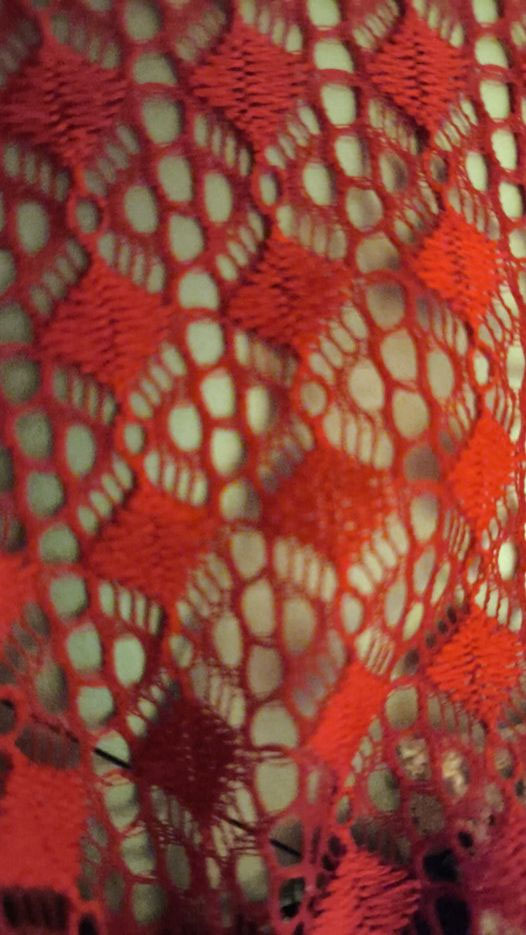 dentelle jacquard lycra rouge polyamide