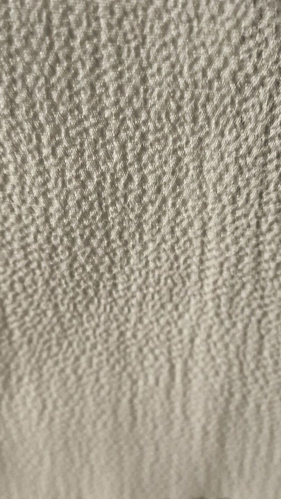 Tissu Mousseline Bubble Blanc au rouleau