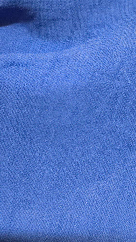 tissu aspect lin uni bleu royal