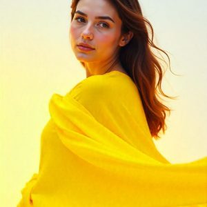 tissu satin viscose uni jaune