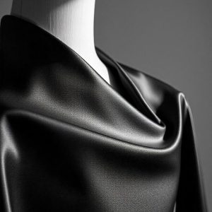 tissu satin lycra noir