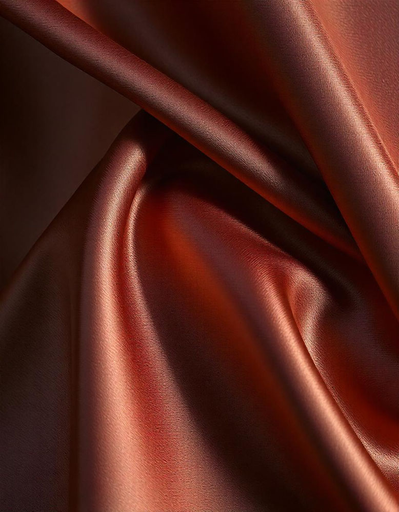 tissu satin lycra chocolat