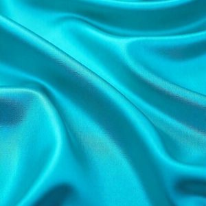 Tissu satin lycra turquoise