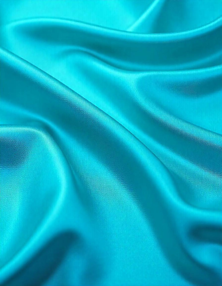Tissu satin lycra turquoise