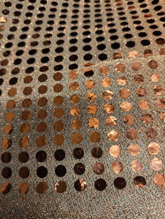tissu sequin a paillettes ronde orange