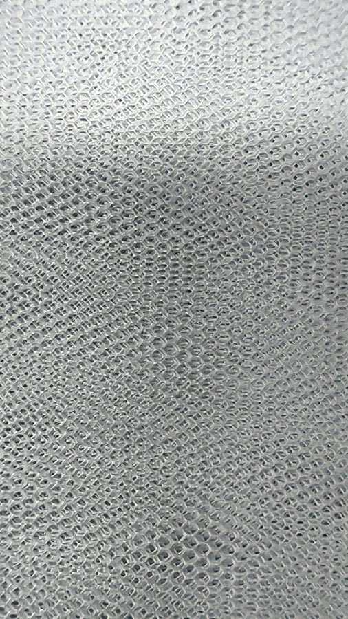 tissu résille polyester bleu ciel uni