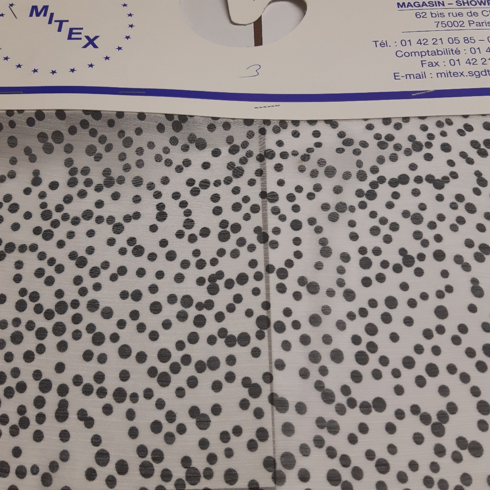 imitation mousseline de soie koshibo a pois