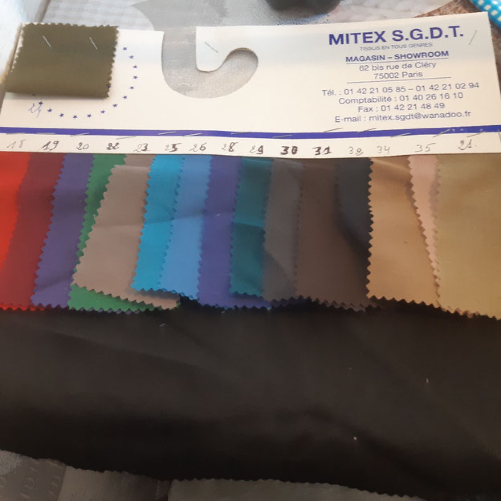 magasin de tissu popeline