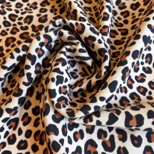 tissu crépon viscose imprimé léopard