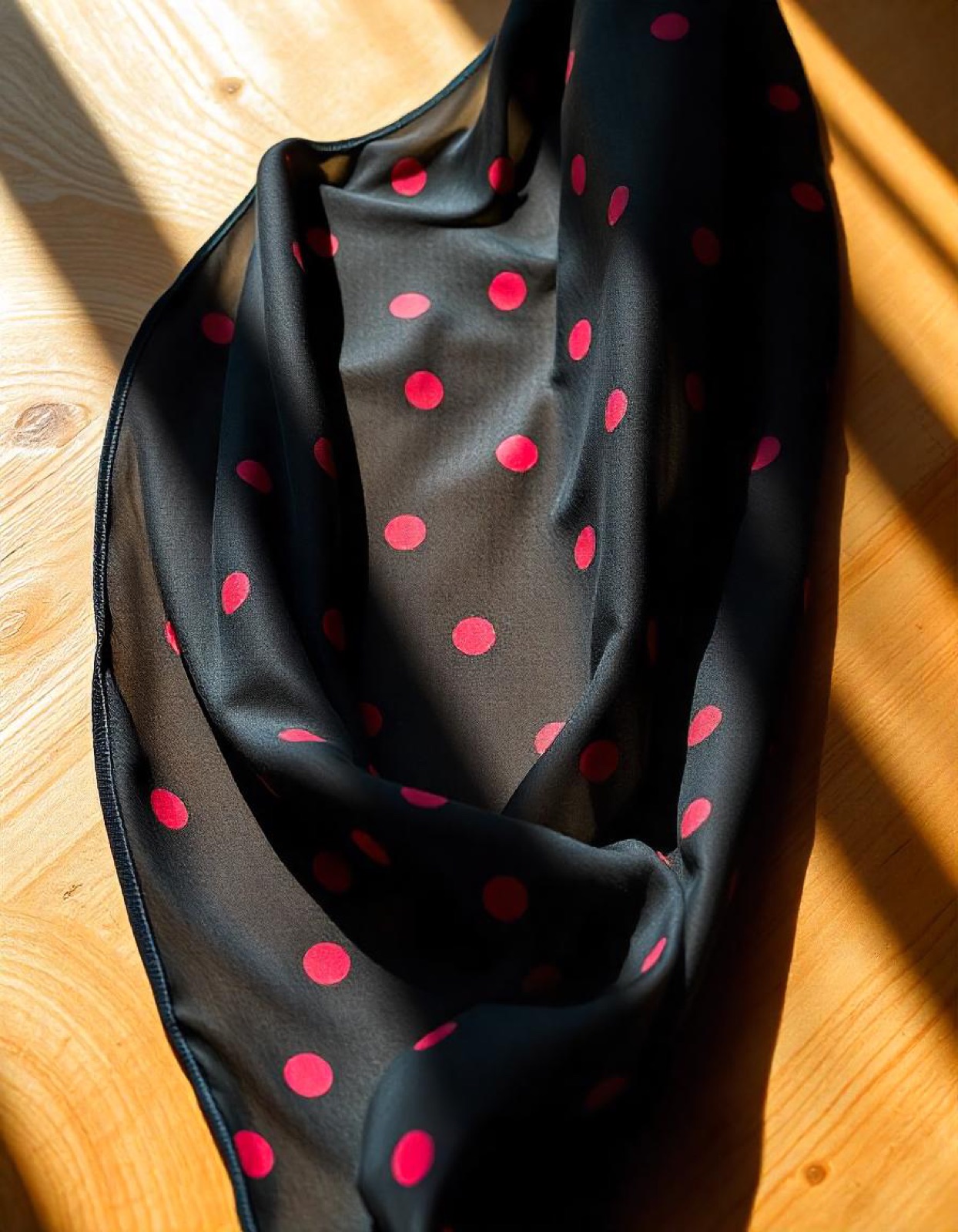 Tissu crépon viscose noir uni