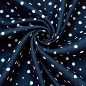 tissu satin de viscose imprimé a pois