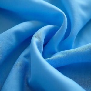 tissu voile polycoton bleu roi