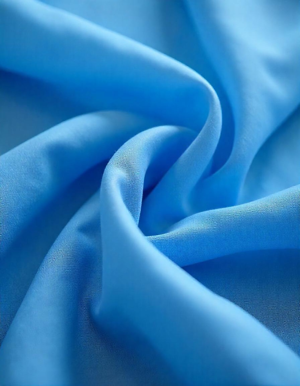 tissu voile polycoton bleu roi